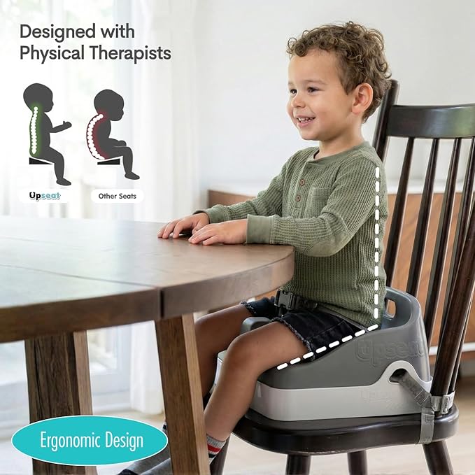 Upseat Boost - The Original Ergonomic Toddler Booster Seat for Dining Table, Developed with Physical Therapists to Encourage Posture, Adjustable Height, Easy to Wipe Clean, and Travel-Friendly