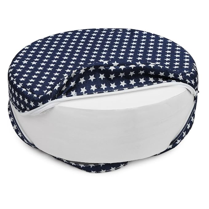 Zicac Kids' Anti-Slip Chair Seat Cushion- Dining Seat Pad Dismountable Round Seat Cushion (Blue Star)