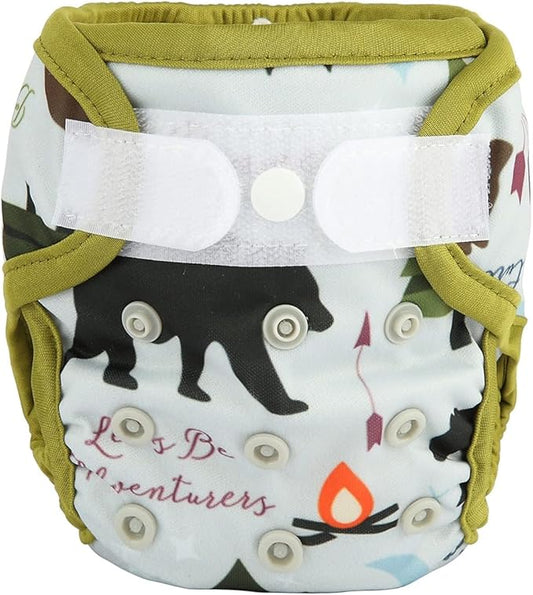 Newborn Diaper Cover with Snap and Loop - PUL Material - 1 Count