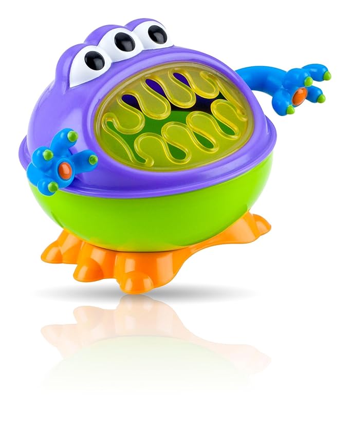 Nuby 3-D Monster Toddler Snack Containers - Spill-Proof Snack Cups for Toddlers with Soft Silicone Flaps - BPA-Free, Dishwasher-Safe