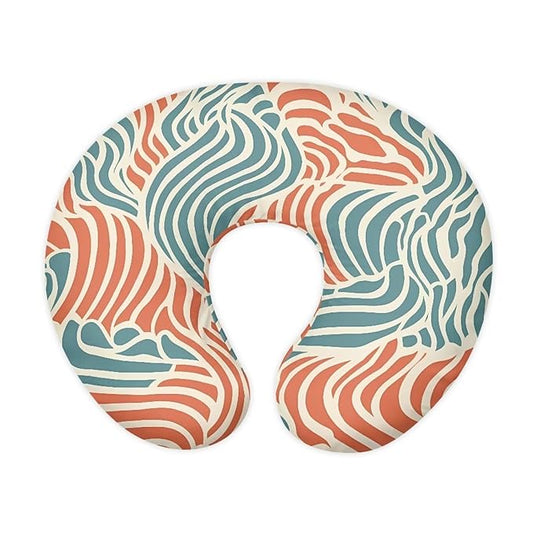 Spiral Stripe Stretchy Nursing Pillow Covers Abstract Line Soft Snug Fits On Infant Nursing Pillow, Aesthetic Art Newborn Feeding Pillow Case, Machine Washable