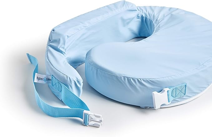 My Brest Friend Original Nursing Pillow Cover - Slipcovers For Baby - Vinyl, Adjustable Fit, Easy Care, Durable - Original Nursing Pillow Not Included, Blue