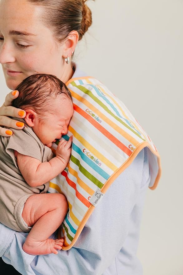 Copper Pearl Baby Burp Cloth Large 21''x10'' Size Premium Absorbent Triple Layer 3-Pack Gift Set CoComelon Friends