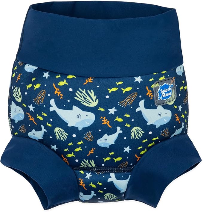 Splash About Happy Nappy Swim Diaper, Shark Reef, 3-6 Months