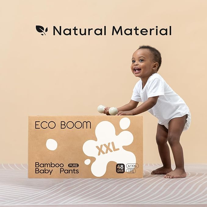 ECO BOOM Training Pants for Toddler Potty, Hypoallergenic for Sensitive Skin, Size 4 (L) Suitable for 20 to 31lb, 48 Count