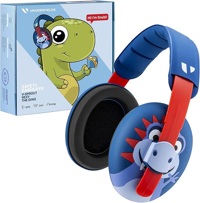Vanderfields - Hearing Protection Ear Muffs - Over 33 dB (2K Hz) Broad Noise Cancelling Sound Reduction - Baby and Toddlers