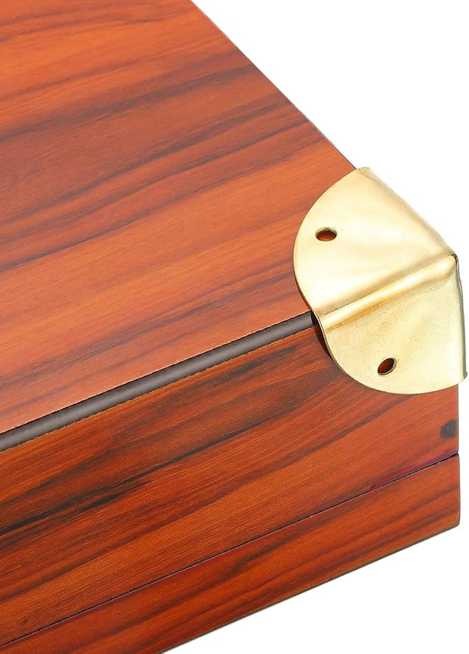 uxcell 20 Pcs Decorative Box Corner Cover, 23mm Metal Edge Guard, Furniture Corner Edges Protector with Screws, Bronze