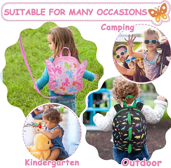 VASCHY Mini Toddler Backpack with Leash, Ultra Lightweight Tiny Little Daycare Backpack