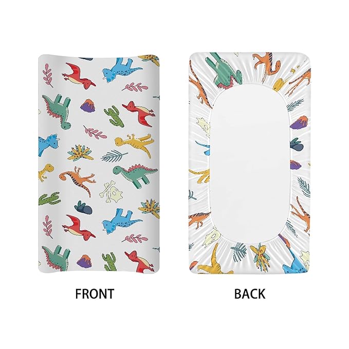 Cartoon Dinosaur Baby Changing Pad Cover Infant Newborn Diaper Table Change Mat Sheet Cover Changing Table Covers for Baby Boys