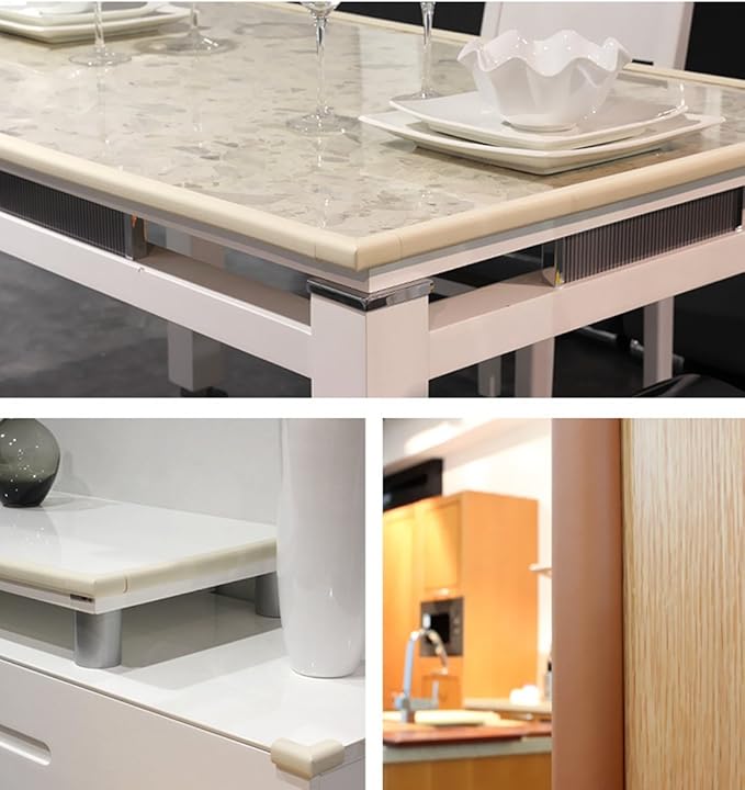 M2cbridge L Shape Extra Thick Furniture Table Edge Protectors Foam Baby 6.5 Ft (Brown)
