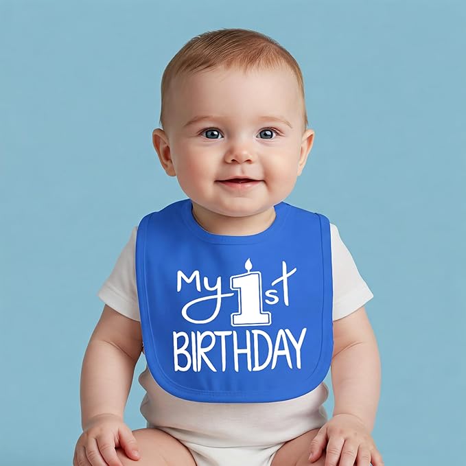 Aiden's Corner Handmade Cute Baby Boy Girl First Birthday Smash Cake Bibs My 1st Birthday Bib