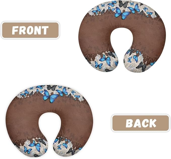 Pillow Covers，Pillowcase for Nursing Pillow and Positioner for Breastfeeding and Bottle Feeding，Propping Baby，Fits The Original Support for Breastfeeding Chocolate Butterfly