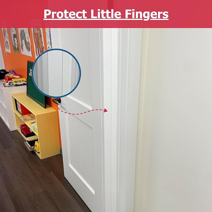 Cardinal Gates PinchNot 90 Degree Door Pinch Guard for Kids Safety-Door Hinge Protector for Babies-CSP23-Door Finger Pinch Shield Single for Front of Door-Child Proof Jamb-Made in USA