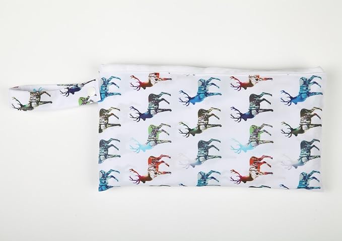 Baby Diaper Changing Mat Pad Portable Foldable Washable Compact Travel Nappy Waterproof Play Mat 30inx18.5in (Multicolor Deer)