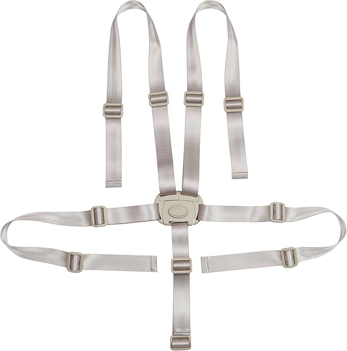 ECR4Kids Universal 5-Point Wrap Harness Strap for High Chairs, Replacement Part, Grey