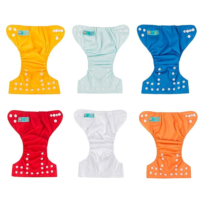 ALVABABY Newborn Cloth Diapers Pocket for Less Than 12pounds Cloth Diaper 6pcs with 12 Insert 6SVB03
