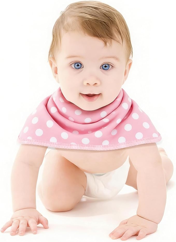 Baby Burp Cloths & Baby Bibs 2-in-1 Design Large Size 3 Layers Thicken Cotton Super Absorbent and Soft Baby Spit Up Burping Rags Baby Burp Cloth Set for Boys and Girls Solid 12 Pack
