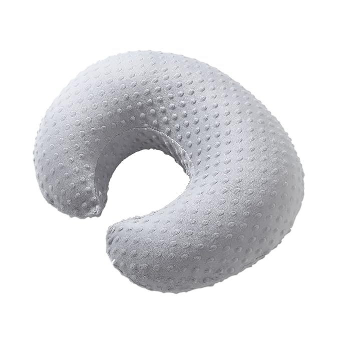 Nursing Pillow Cover, Breastfeeding Pillow Slipcover Snugly Fits for Nursing Pillow for Baby Boys and Girls, Premium Quality Microfiber, Ultra Soft Comfortable (Gray)