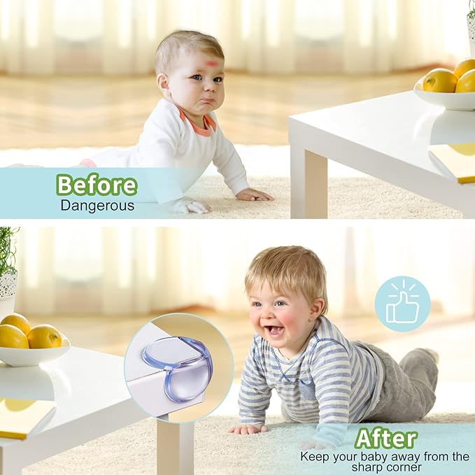 18 Pack Corner Protector for Baby: Baby Proofing Safety Corner Clear Furniture Tablet Corner Protection| Protectors Guards, Furniture Corner Guard Baby Proof Bumper & Cushion to Cover Sharp Furniture