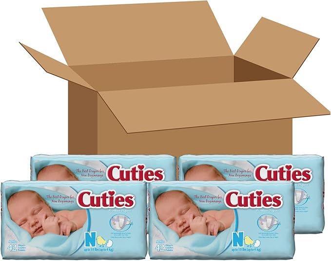 Cuties Baby Diapers, Newborn, 42-Count