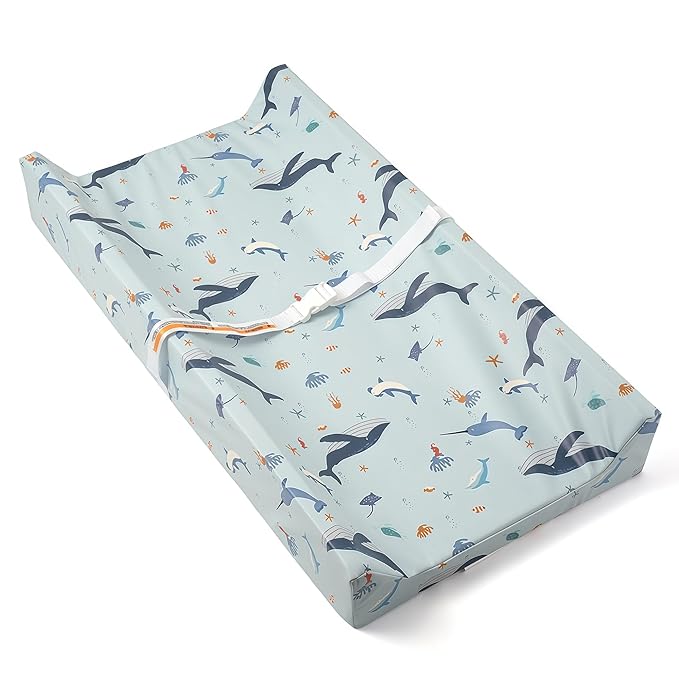 Baby Changing Pad Diaper Changing Pads for Babies Non-Slip Wipeable Changing Mat for Dresser and Table PU Cover with Cute Animal Patterns
