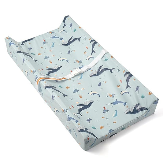 Baby Changing Pad Diaper Changing Pads for Babies Non-Slip Wipeable Changing Mat for Dresser and Table PU Cover with Cute Animal Patterns