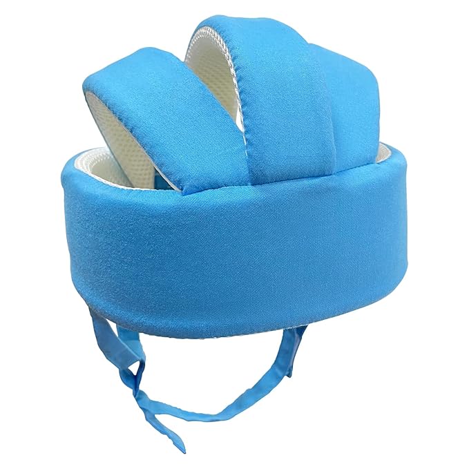 Baby Helmet Toddler Children Headguard Infant Head Cushion Protective Harnesses Cap Soft Adjustable Kid Hat Head Protector (Blue)