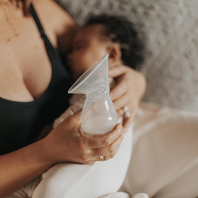 Dr. Brown’s Lanolin + Nipple Balm, 100% Silicone Breast Pump Breast Milk Catcher, Travel Bag, and 4oz Anti-Colic Options+ Baby Bottle, Level 1 Nipple & Lid
