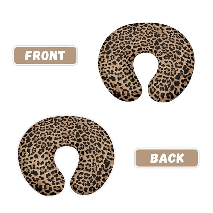 Leopard Print Nursing Pillow Cover for Baby, Soft Breastfeeding Pillow Slipcover, Reusable Nursing Pillowcase for Newborn Infant, Cover Only