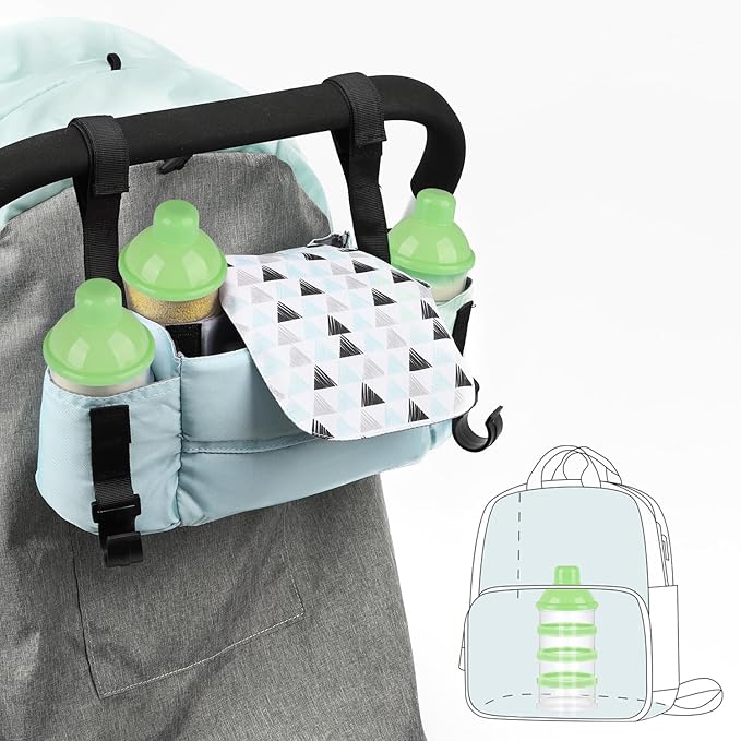 Accmor Formula Dispenser On The Go, 4 Compartments Stackable Formula Container for Travel, Baby Milk Powder Kids Snack Container, BPA Free ﻿