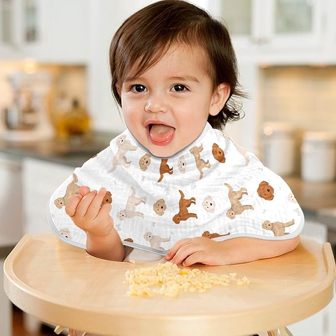 vvfelixl Wheaten Terrier Poodle Burp Cloths for Baby Boy Girls Baby Washcloths Burp Rags 1 Pack