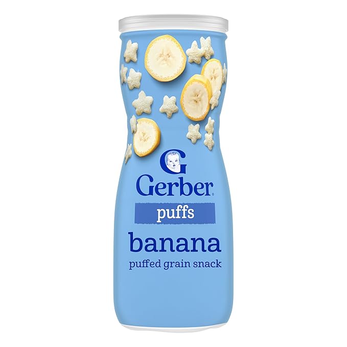 Gerber Graduates Apple Strawberry, Banana, Sweet Potato, Blueberry Puffs /pack of 4 1.48oz