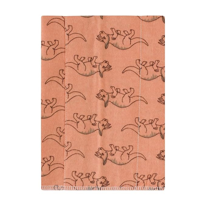 Hudson Baby Unisex Baby Cotton Flannel Burp Cloths, Dinosaur Adventures 4-Pack, One Size