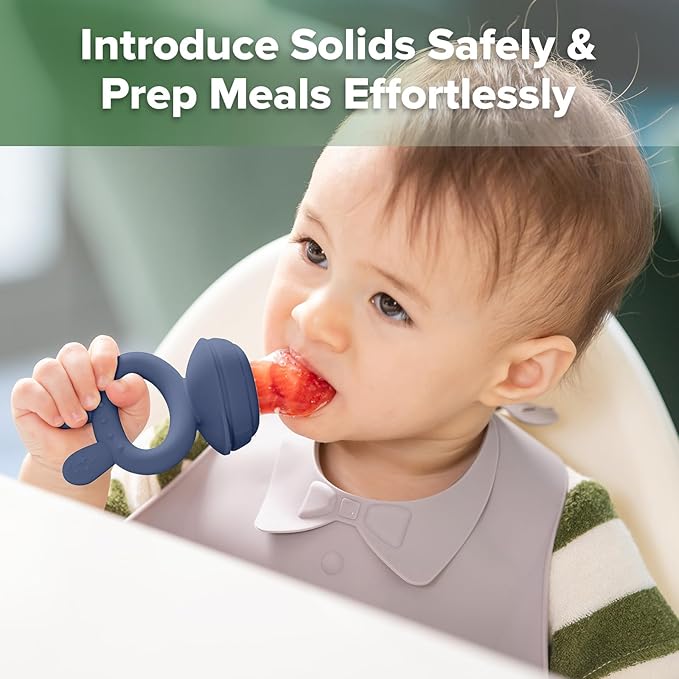 Haakaa Silicone Baby Fruit Food Feeder & Toddler Cup Combo