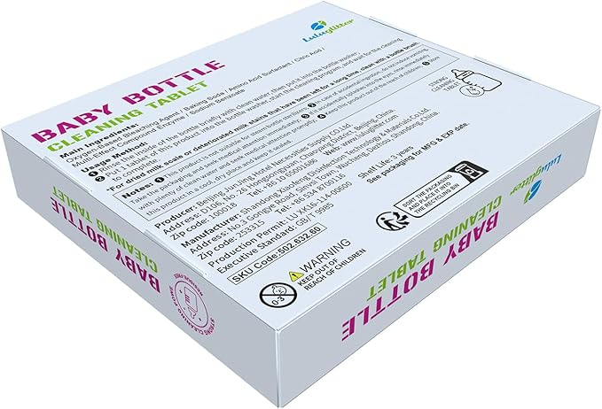 Bottle Washer Detergent Tablets,32 tables, Deep Cleaning, Compatible with All Brands of Baby Bottle Washers, Gently Removes Milk Residue, Grease & Odor from Bottles and Pump Parts