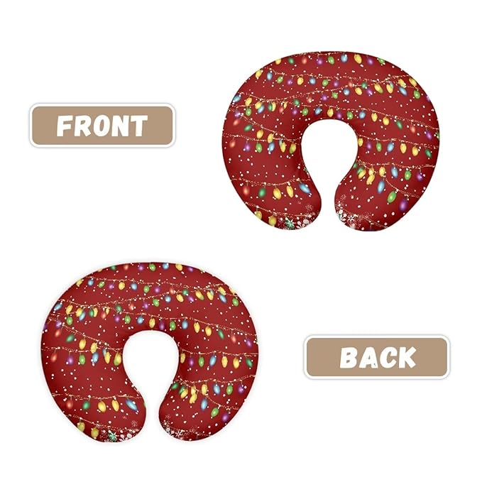 Classic Colorful Light Stripes Breastfeeding Pillow Slipcover for Baby Newborn U-Shaped Western Breastfeeding Pillowcase Cushion Cover Breathable and Easy to Clean Xmas Decor