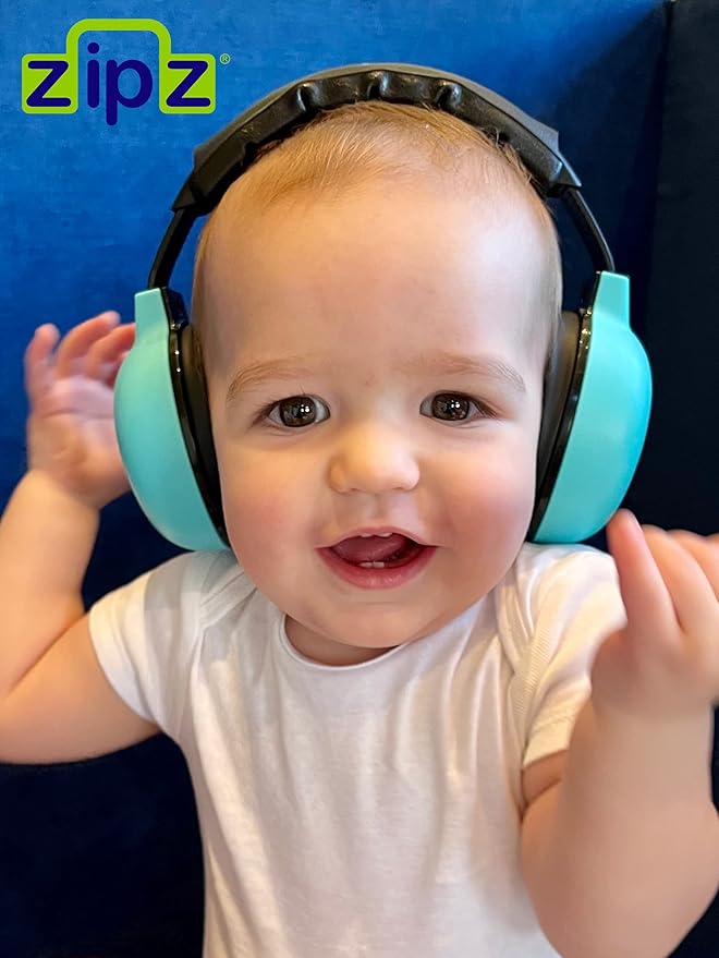 ZIPZ Baby & Toddler Earmuffs - ANSI-Certified Noise Protection, Audiologist-Recommended, Interchangeable Shells (0-4 Yrs)