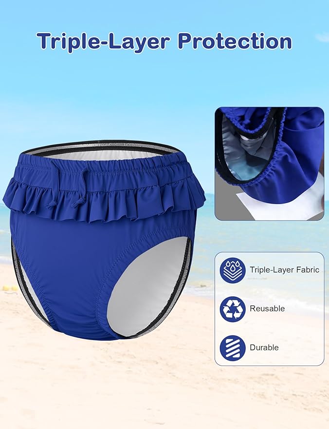 Youth Special Needs Reusable Swim Diapers Swimwear for Incontinence Diaper Covers Waterproof,Leakproof