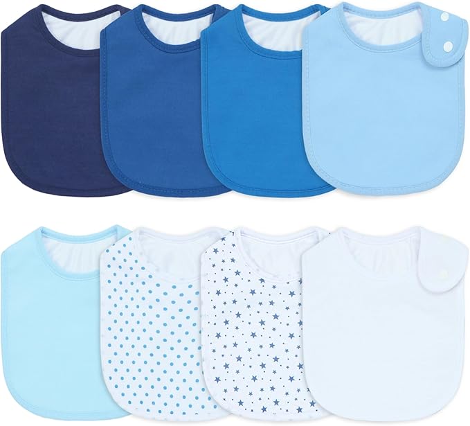 Waterproof Baby Bibs for Boys & Girls Soft and Absorbent Bandana Drool Bibs Set for Infant Newborn 0-12 Months