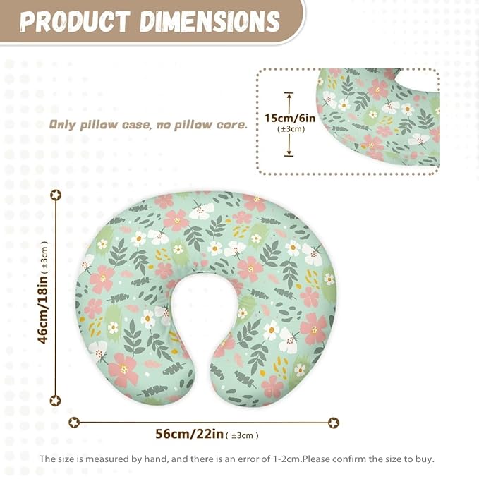 Daisy Nursing Pillowcase Ultra Soft Breastfeeding Pillow, Breathable Nursing Pillow Cover Fits The Original Support for Breastfeeding Bottle Feeding and Bonding