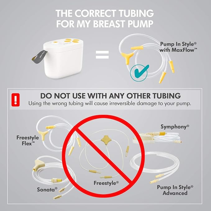Medela Replacement Tubing, Compatible with New Pump in Style Maxflow Breast Pump, Authentic Spare Breastpump Parts Made Without BPA