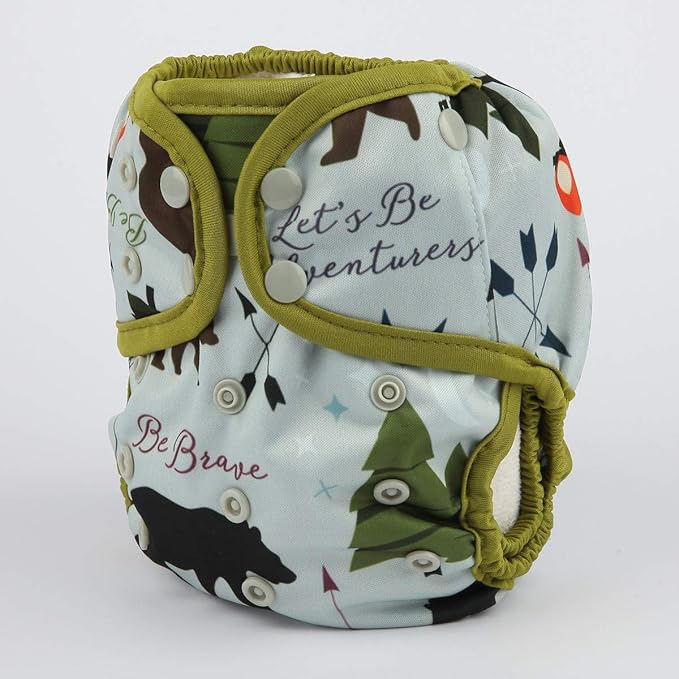Baby Diaper Cover Nappy One Size 8lbs to 36lbs (Be Brave)
