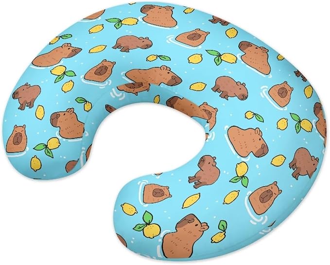 ZOUTAIRONG Nursing Pillow Cover for Baby Boys, Cute Capybara, Breastfeeding Pillow Slipcover with Hidden Zipper Nursing Pillow Case for Newborn Girls Horse Breast Feeding Pillowcases Stain Resistant