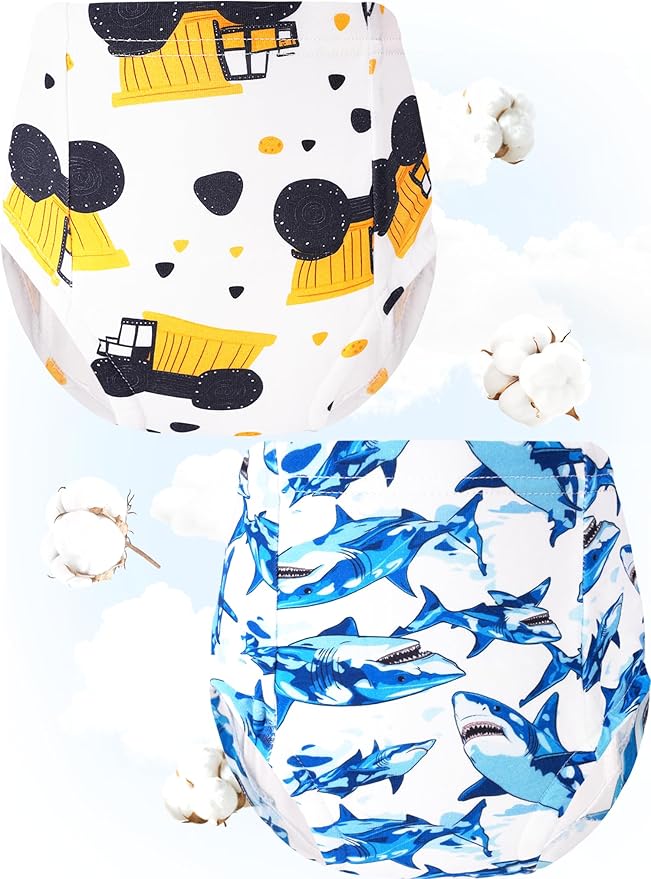 Boys Potty Training Underwear Pee Pants Cotton Absorbent Leak Resistant 4-Pack For Toddler 2t 3t 4t 5t 6 7 8 10