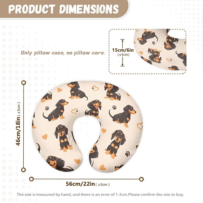 Dachshunds Baby Nursing Pillow Cover Ultra Soft Comfortable Newborn Nursing Pillow Case Stain Resistant and Scratch Resistant