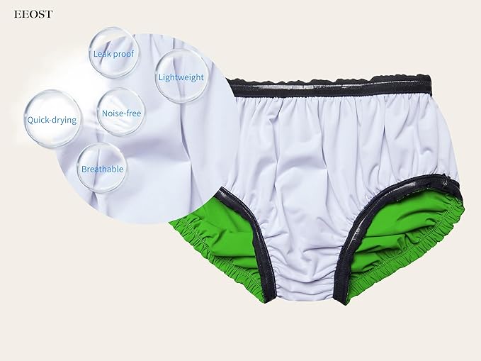 Youth Special Needs Reusable Swim Diapers Swimwear for Incontinence Cloth Diaper Covers Waterproof,Leakproof, Unisex (Lime Green, 8-10T)