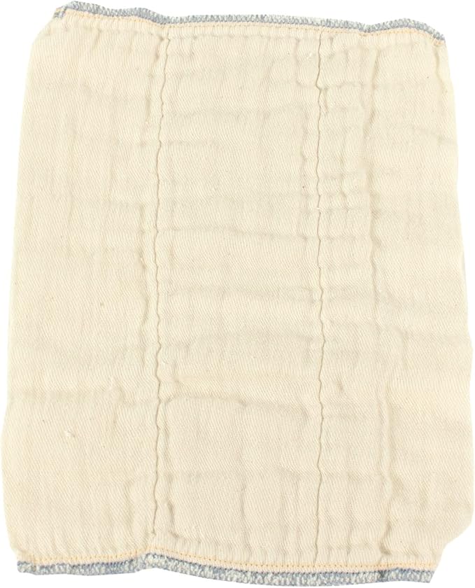 OsoCozy Unbleached Prefold Cloth Diapers 100% Cotton, Durable, Soft, Absorbent, Sustainable & Economical - dims, Fits size range. - (Size)