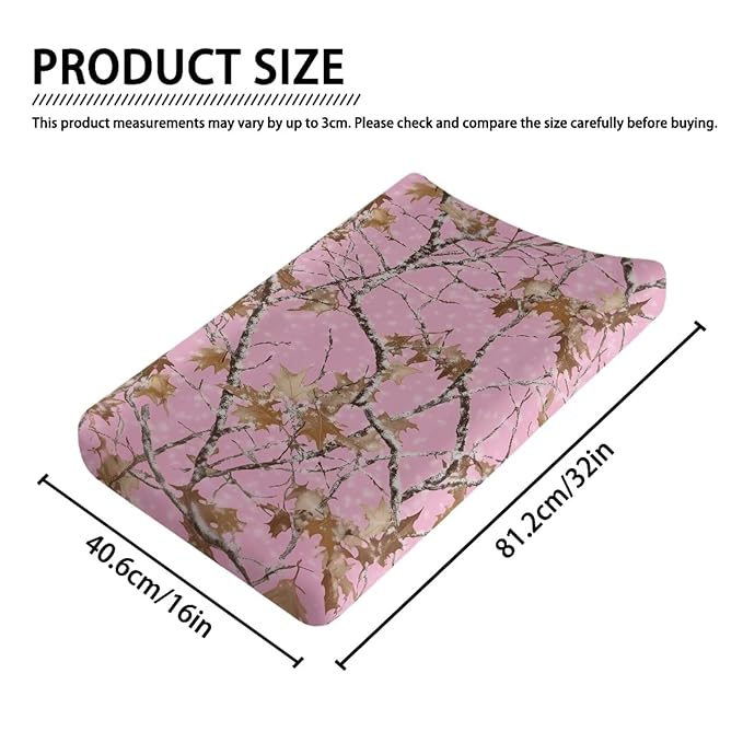 Pink Camo Diaper Change Table Covers Washable Changing Pad Cover for Baby Breathable Changing Mat Cover for Baby Girls Boys Gift for Friends