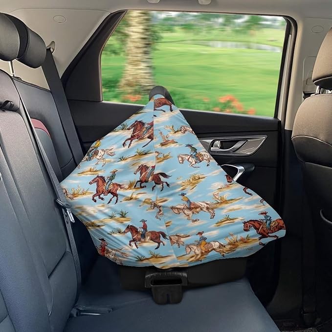 Belidome Western Cowboy Baby Stuff Breastfeeding Cover for Women Stretchy Breathable Nursing Covers Carseat Canopy
