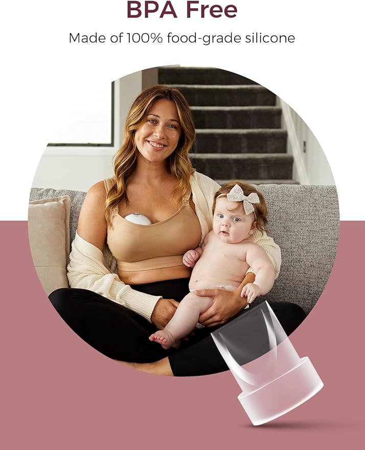 Momcozy M5 Duckbill Valves. Original M5 Breast Pump Replacement Accessories, 4 PCS